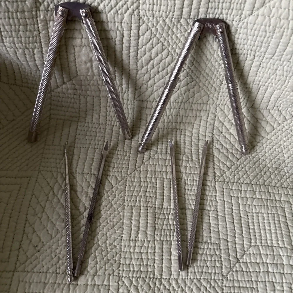 Nutcracker Pick Set 11 pc Textured Metal Vintage Nut Seafood Picks Crab Lobster